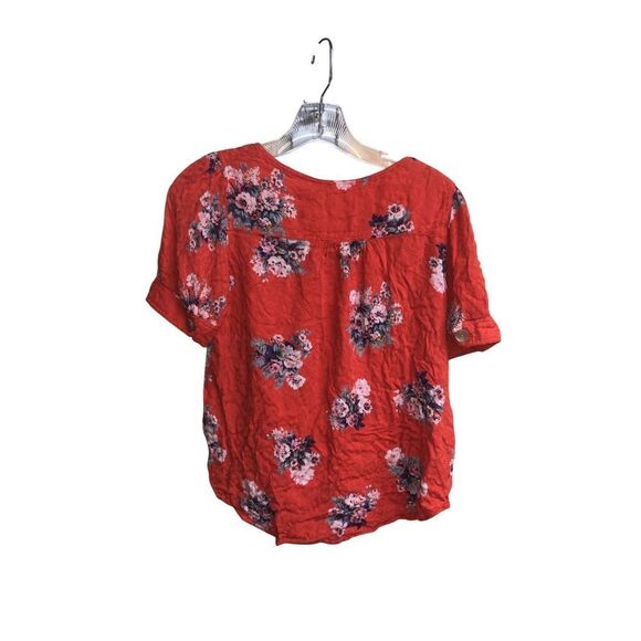 254. Mauve Anthropologie flowy floral blouse size 4 - Picture 5 of 9